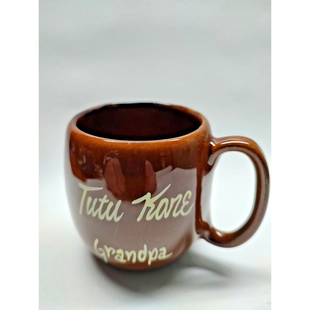 Vintage Grandpa  KavaCraft Tutu Kane Hawaii Cup 70's Coffee Mug Cup 3-1/2" Tall